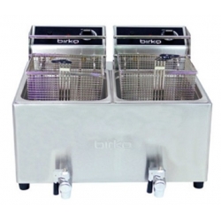 Birko Fryer -Double 8L- w/tap 2x15 AMP 1001004